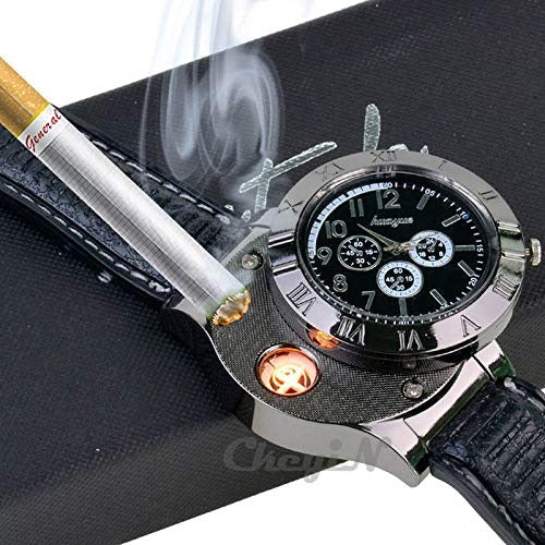 Nooré™Men's Military USB Lighter Watch